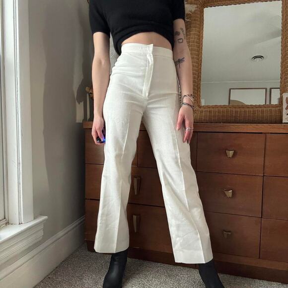 Vintage white high waisted trousers - Picture 2 of 7